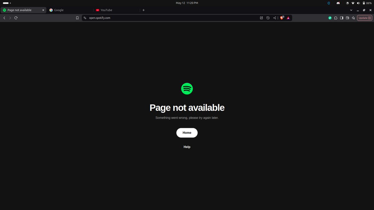 ayushshivhare79's tweet photo. Spotify down? https://t.co/NHmFelCBZ1