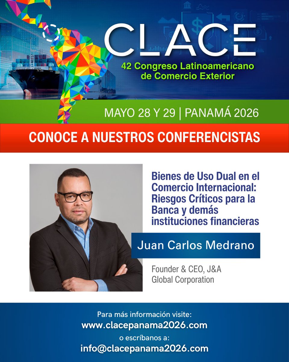 ABPanama's tweet photo. Expertos y líderes del sector financiero, bancario y de comercio exterior compartirán perspectivas, tendencias y desafíos que impactan la región y el entorno global.

📍 Hotel Hyatt Regency Panamá
📅 28 y 29 de mayo de 2026

Inscríbete a través de la página oficial:
🌐 https://t.co/9yqdR4bVs3

Evento organizado por la Asociación Bancaria de Panamá y la Federación Latinoamericana de Bancos.
#ABPanamá
@FelabanOnline