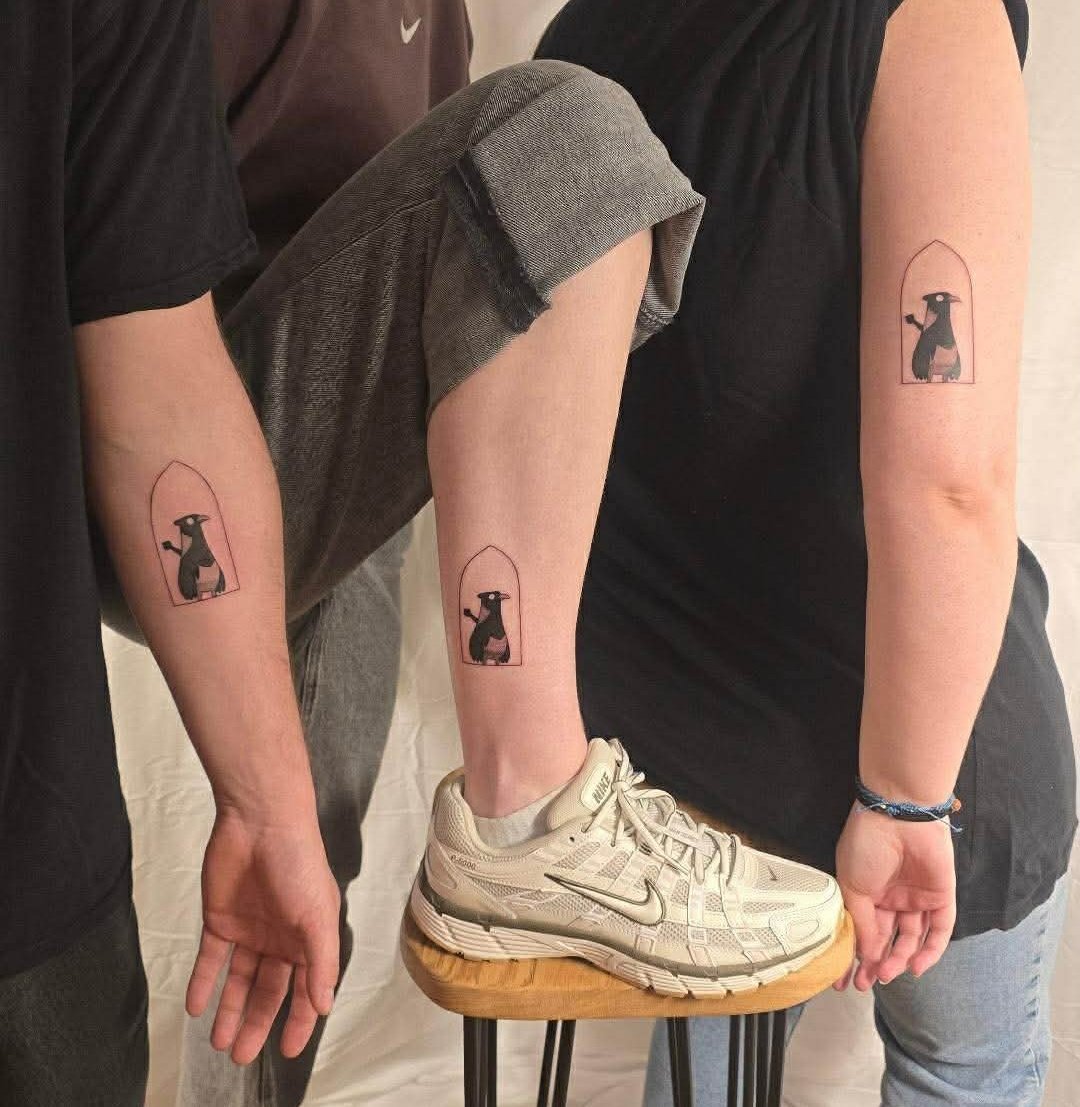XaKythe's tweet photo. I got matching #deathsdoor tatts with my bestiessss ☺️ https://t.co/bMhWnsTVCX
