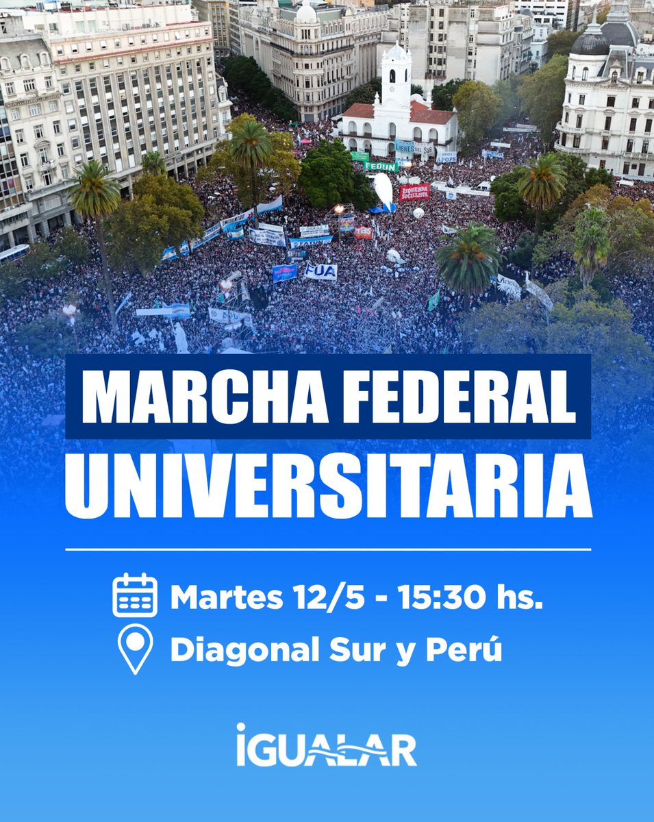 IgualarArg's tweet photo. Marchamos por las universidades, los jubilados, la discapacidad, lxs trabajadores; marchamos por Argentina. https://t.co/UWBWA9XfcD
