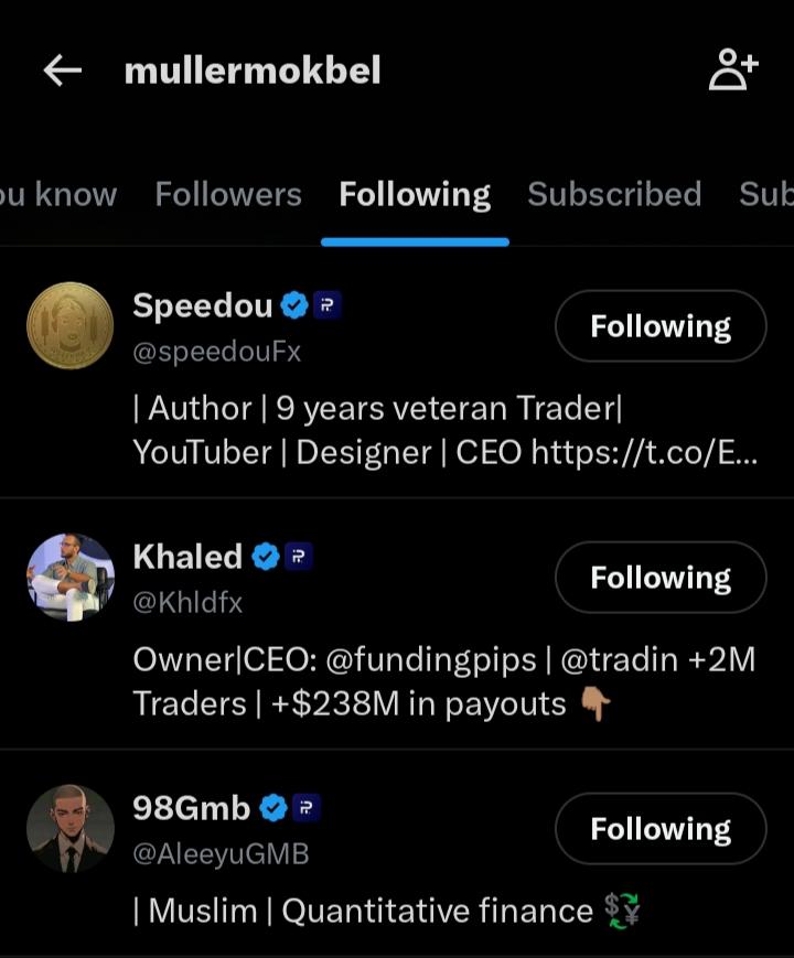 EmmanuelCh98901's tweet photo. @AleeyuGMB @Khldfx @speedouFx I have already followed @AleeyuGMB @Khldfx and @speedouFx with proof of screenshot below 
Tagging @intelligentffx @smforex1 and @rao619pr https://t.co/6GrIsGcUSa