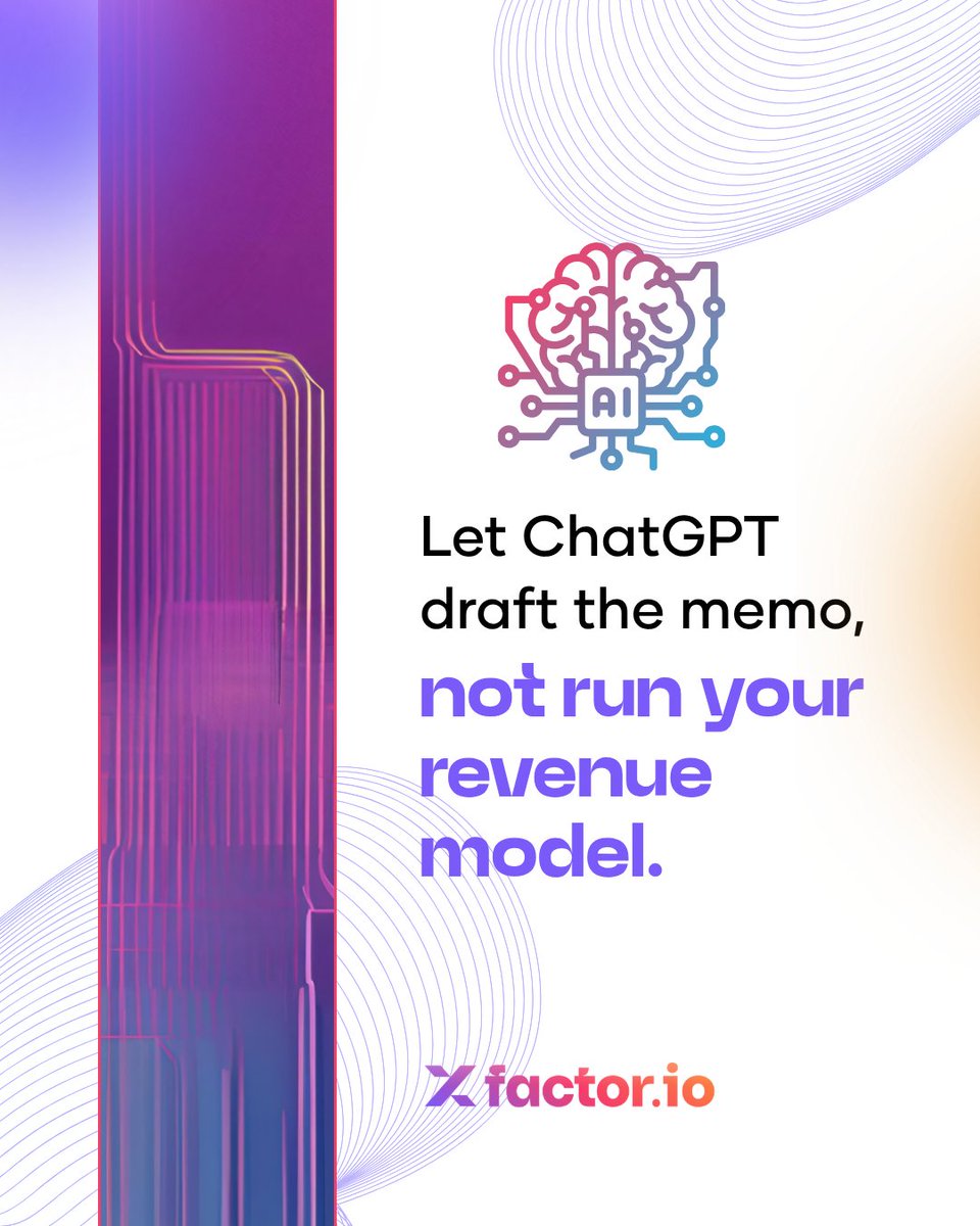 Xfactor_io's tweet photo. ChatGPT can help you write a sales email. It can’t tell you how to actually grow revenue.

Large language models work by predicting the next word in a sentence.

But if a recommendation affects budget, hiring, or board expectations, it needs more than good wording. https://t.co/SIlNp6ohT7