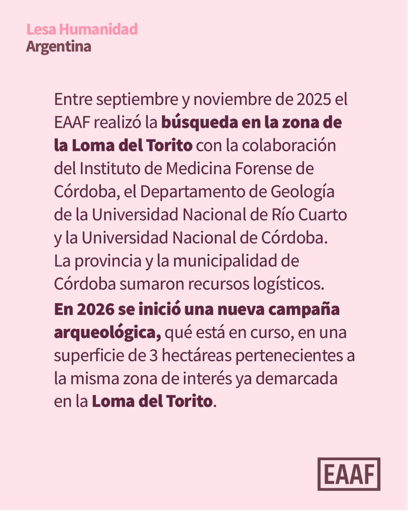 Equipo Argentino de Antropología Forense tweet media