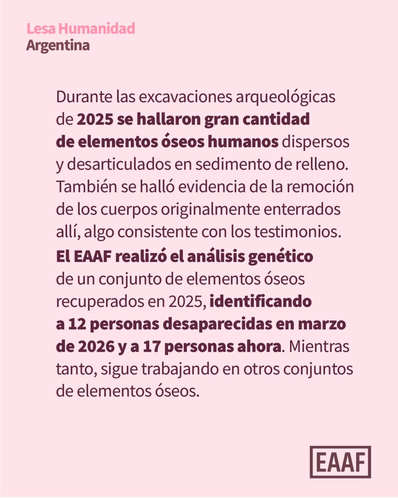 Equipo Argentino de Antropología Forense tweet media