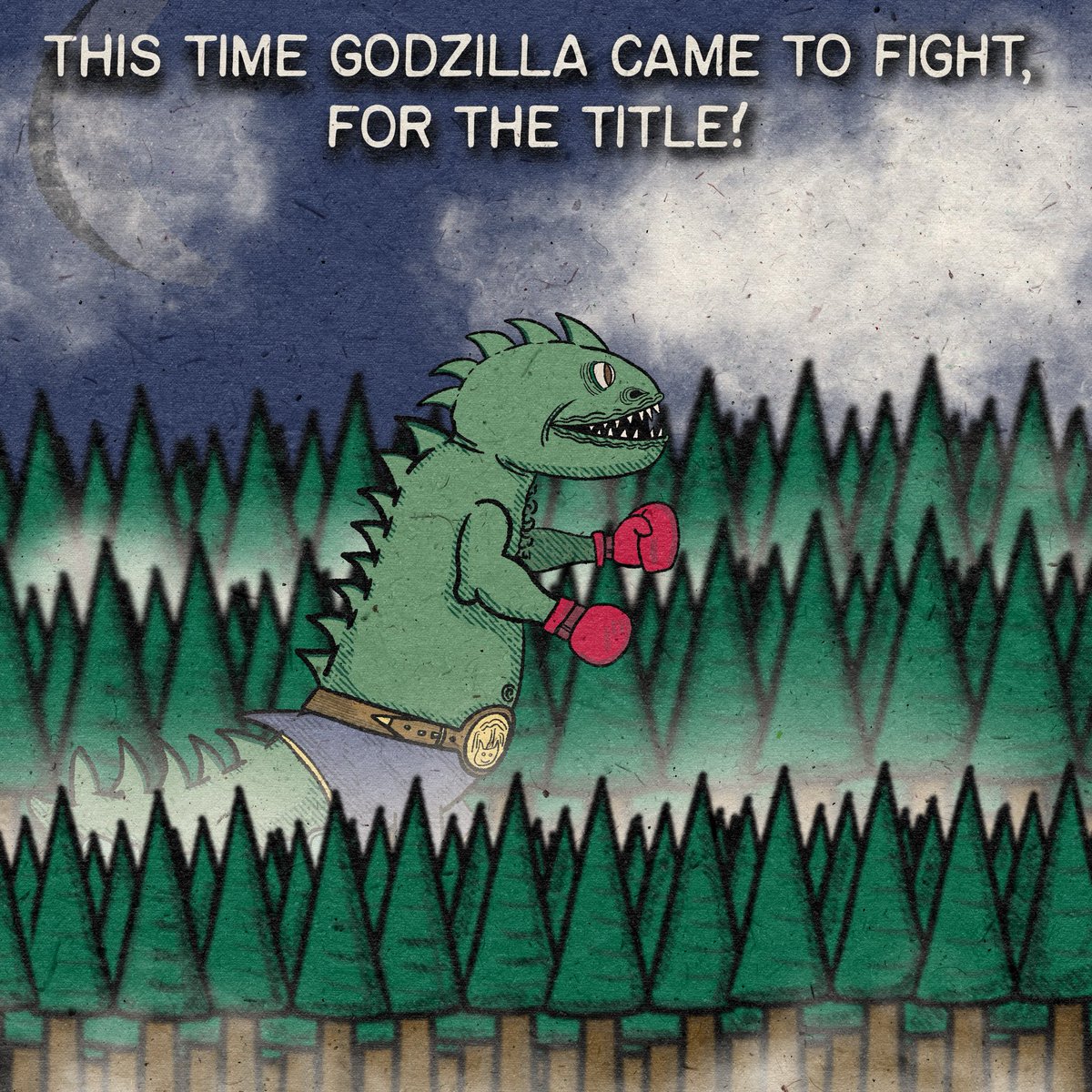 HexDSL's tweet photo. Godzilla, ready to fight. 🎨 https://t.co/7gY0VuYaFy