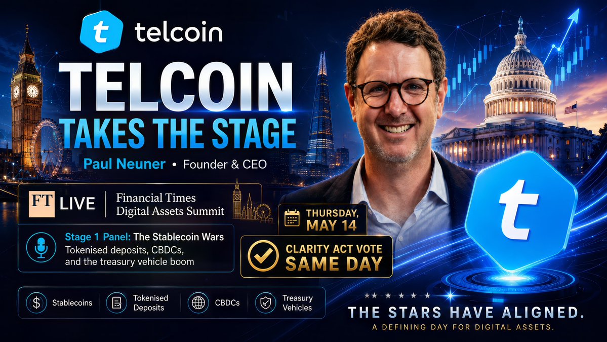 CaptCryptoX's tweet photo. While other tokens made noise, @Telcoin spent years doing the quiet work: lawmakers, regulation, banking rails, eUSD, real-world distribution.

Now @TelcoinPaul takes the @FT stage as the #ClarityAct vote lands the same day.

Feels like telcoin:native/#Telcoin’s quiet years are ending! 🚀