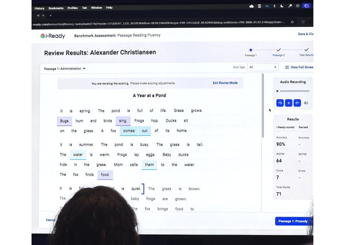 tylerkingkade's tweet photo. i-Ready is testing a new #edtech tool -- 
an AI engine will listen to young children read to the computer, and then analyze their voice to figure out what they're struggling to read or pronounce. I saw a demo at the ASU+GSV conference.

A week later, the school board of one of its largest customers -- LAUSD -- ordered an audit of i-Ready. The VP of the board said, "I have yet to hear a positive comment about i-Ready."