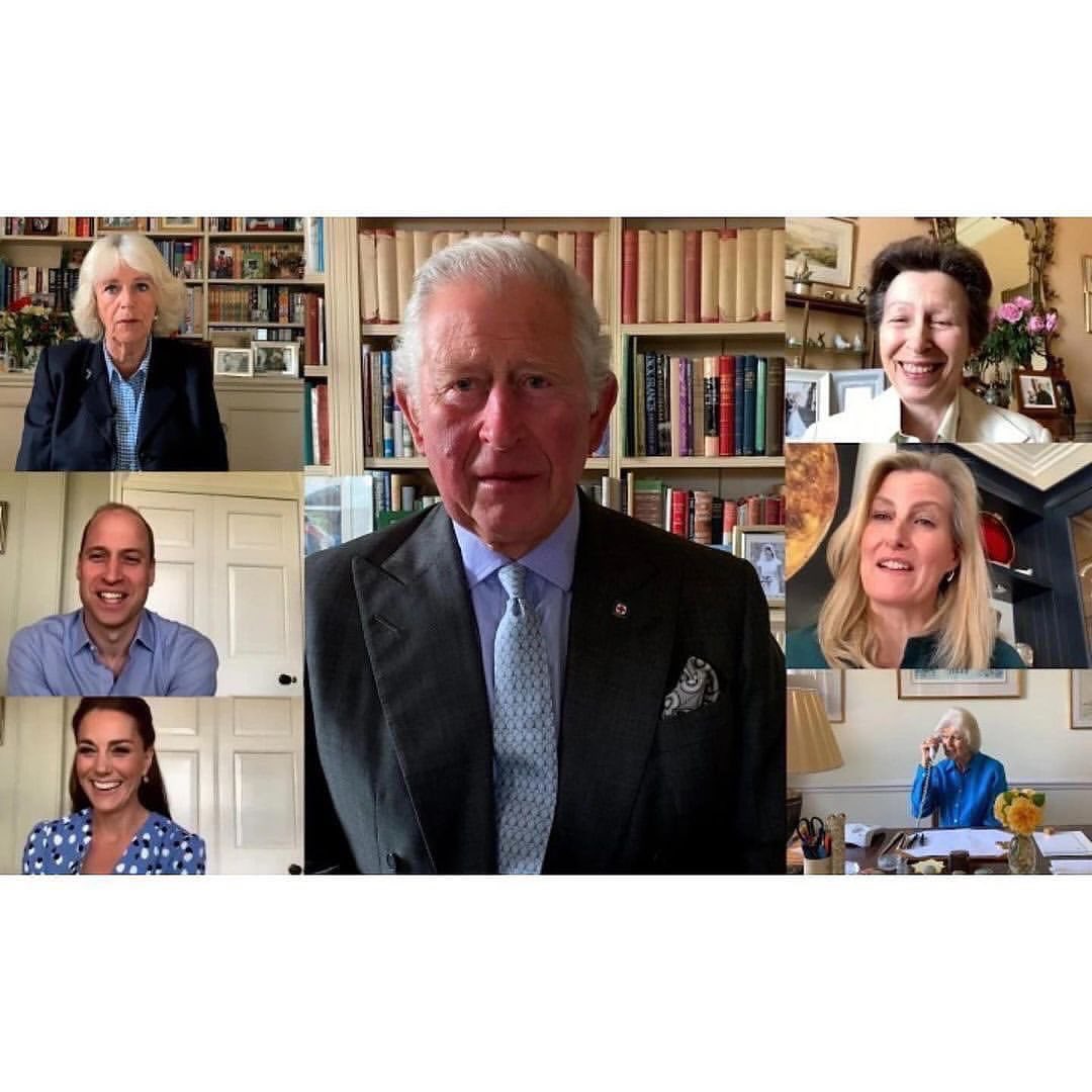RoyalWikipedia's tweet photo. On this day in 2020, the Royal Family came together to say thank you on International Nurses Day❤️
#QueenElizabethII #KingCharlesIII #QueenCamilla #PrinceOfWales #PrincessOfWales #DuchessOfEdinburgh #PrincessRoyal #PrincessAlexandra https://t.co/cRgfhD9RP1
