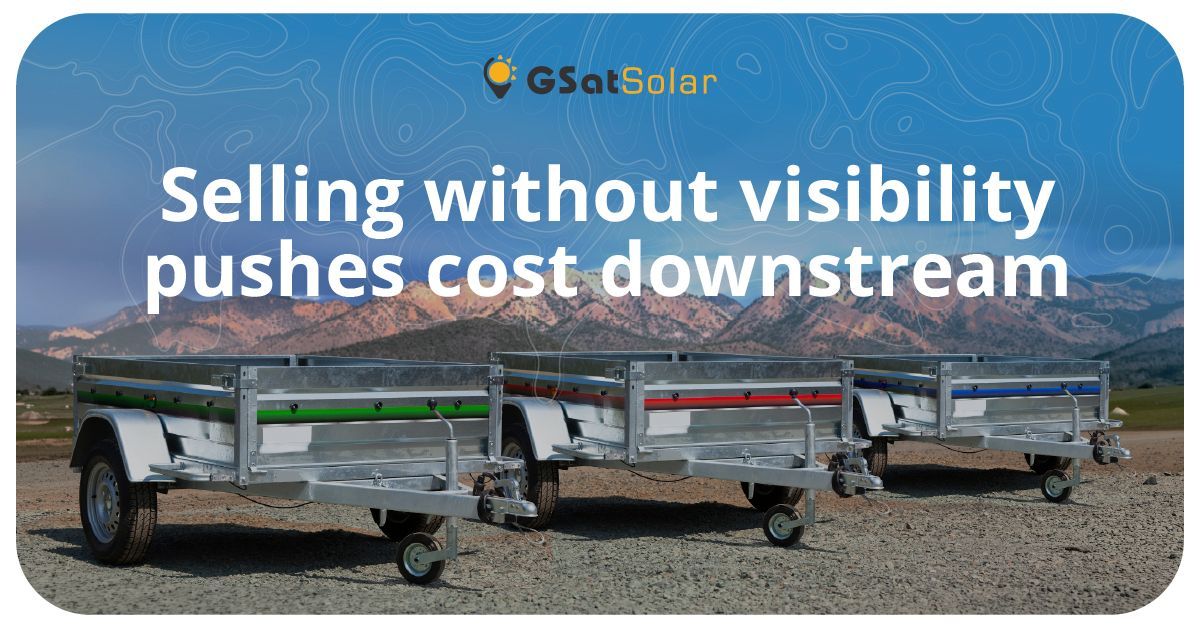 GSatUS's tweet photo. Selling towables without visibility means customers pay later in time, stress, and recovery effort. https://t.co/xNQ0uLX7II https://t.co/xrL9LjtQVW