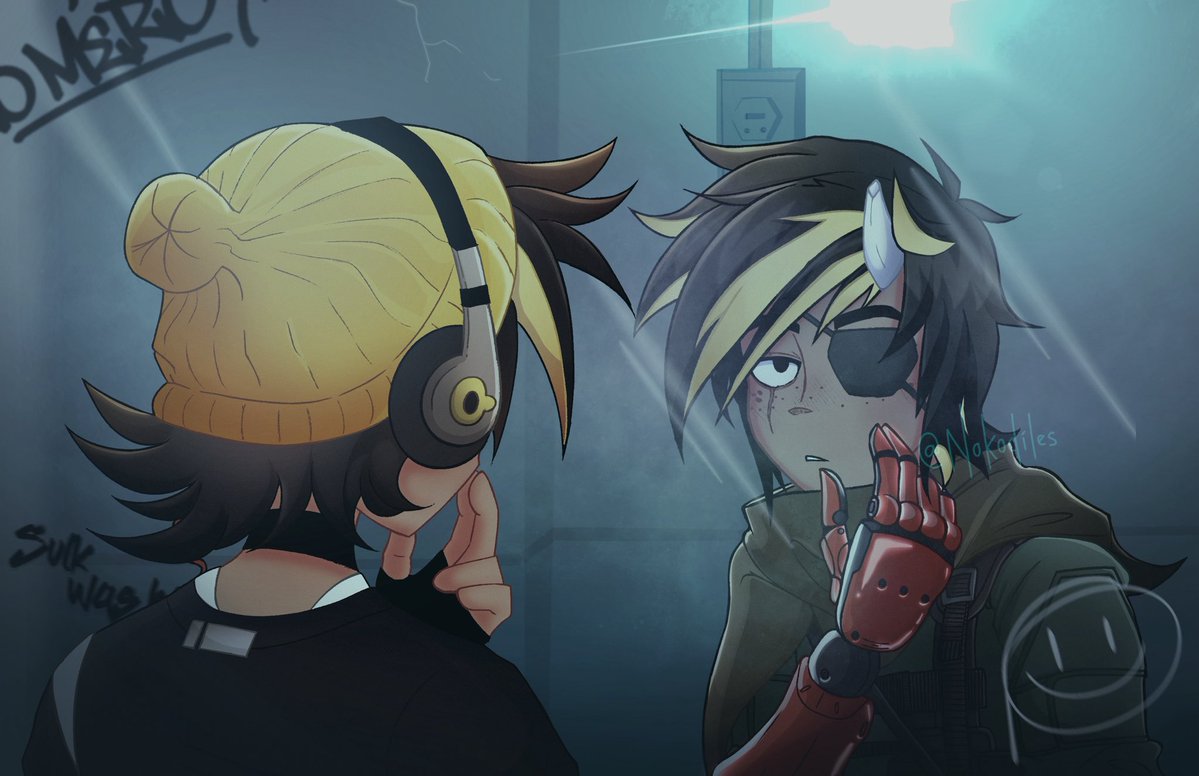 Nokodiles's tweet photo. Another commission done!! :3
Commissioned by @Maliketh1_ 

It was a bit of a challenge and I’m still practicing with backgrounds. I really should draw with backgrounds to improve— 

I had fun too JAWHAHEHAHE 💛 THANK YOU SM! 
#fortnite #metalgearsolid #commission #remi https://t.co/QLUbnRfFLh