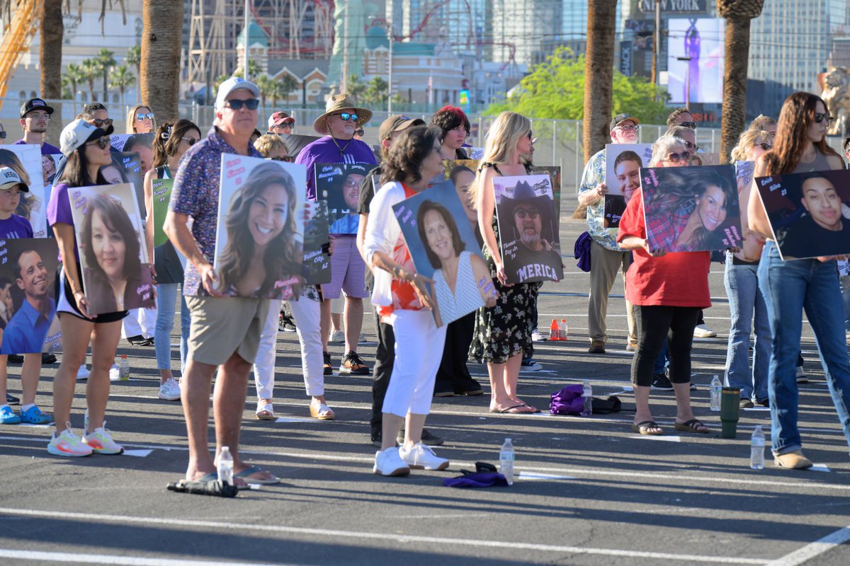 ForeverOneLV's tweet photo. Last week, on the eve of 5/8, the Route 91 community gathered at the future home of the Forever One Memorial for a special media event highlighting the educational and community programming opportunities this space will one day provide.

Thank you to the more than 70 incredible volunteers who showed up with compassion and heart to help represent the 58 lives lost within the future Remembrance Ring, and to the local artists who performed in the space that will become the Community Plaza.

We’re also grateful to the local media outlets who joined us to learn more about how the memorial’s educational and community programming will expand its impact far beyond the Strip.

Most importantly, thank you to everyone who came together to help bring the vision of this memorial to life. It was a powerful reminder of why this space matters — and why we continue moving forward together.