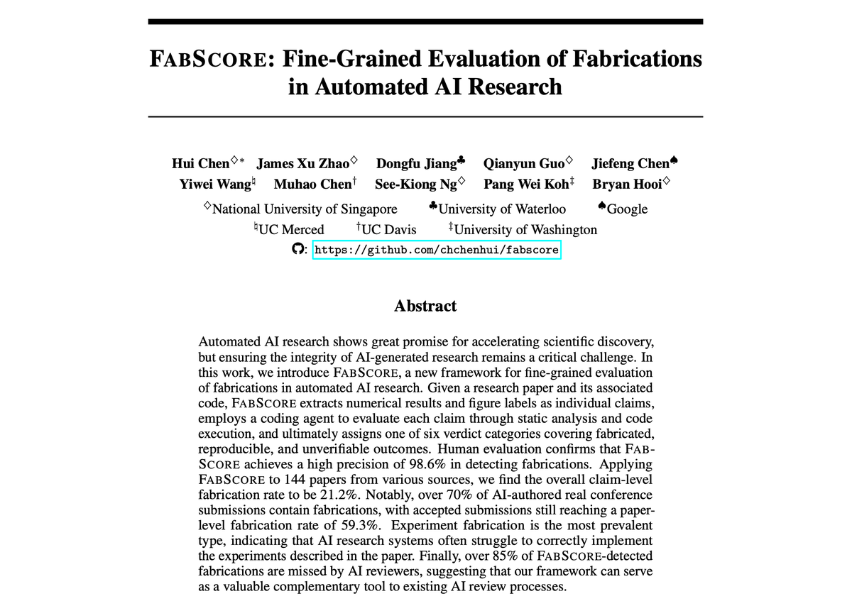 FabScore paper — NUS, University of Waterloo, Google, UC Merced, UC Davis, University of Washington; GitHub: github.com/chchenhui/fabscore