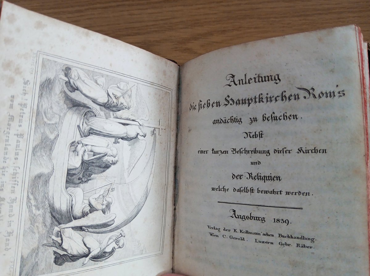 DettmannSimon's tweet photo. Mini-Romreiseführer von 1839 mit Beschreibung der sieben Pilgerkirchen, Gebeten und Kupferstichen gekauft-Award. https://t.co/NGPaUHsG5Y