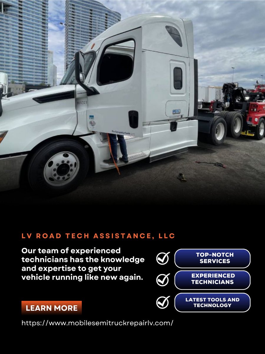 LVroadtec's tweet photo. Our semi truck repair service keeps your vehicle operating at its best. We handle every job with precision and attention to detail. Reach us at (888) 587-3832 to keep your truck performing. #SemiTruckRepair #VehicleSupport
https://t.co/uJBtNjNrAX https://t.co/z7Bm9HaoWi