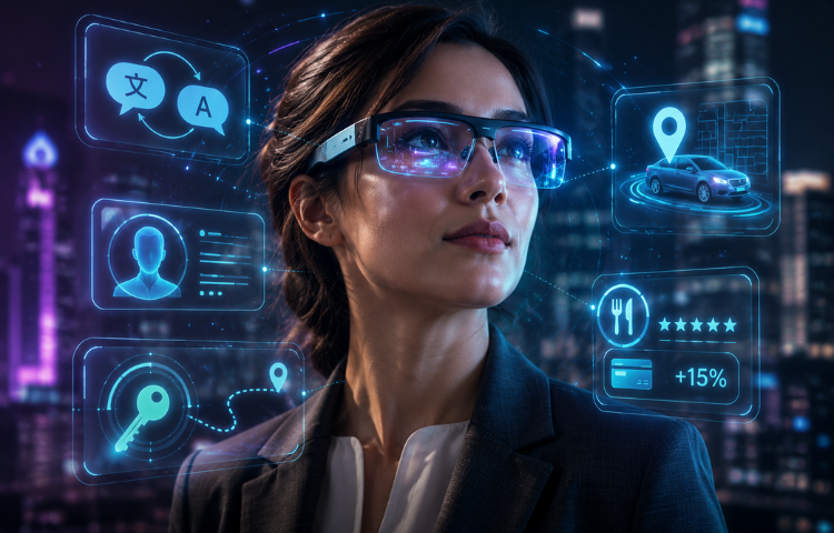Quantilus's tweet photo. Your glasses may soon do more than help you see. 👓

Think live translation, face reminders, key-finding, parking help, and tipping nudges.

AI is leaving the phone screen and stepping into real life.

➡️ https://t.co/CGMnPXEzVb

#AI #SmartGlasses #WearableTech #Innovation https://t.co/ge90zNw88X