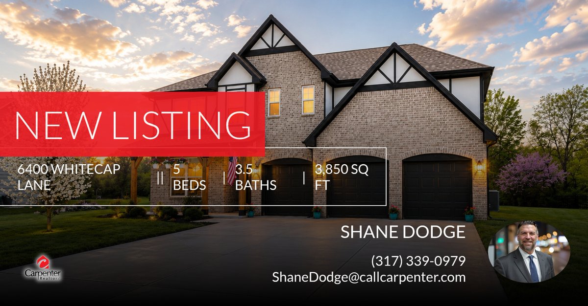 shane_dodge's tweet photo. 📍 New Listing 📍 Take a look at this fantastic new property that just hit the market located at 6400 Whitecap Lane in Brownsburg. Reach out here or at (317) 339-0979 for more information!

Listed by Dave Bell, PSA, ABR

Shane Dodg... https://t.co/Jnb5yL1c5F https://t.co/XAK70OkG2s