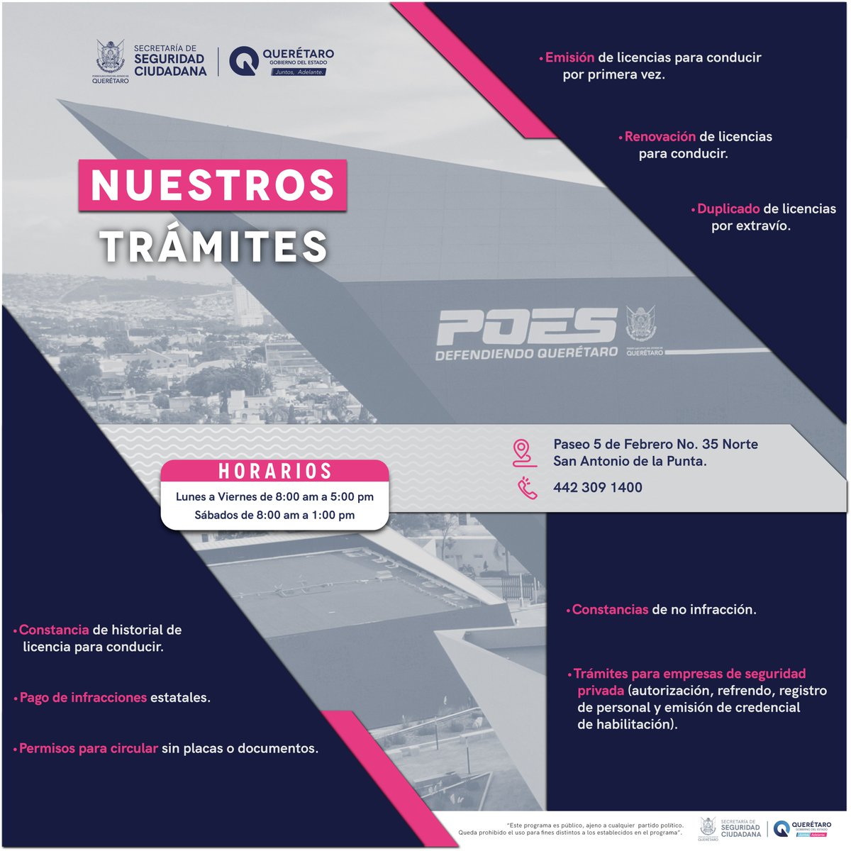 Secretaría de Seguridad Ciudadana de Querétaro tweet media