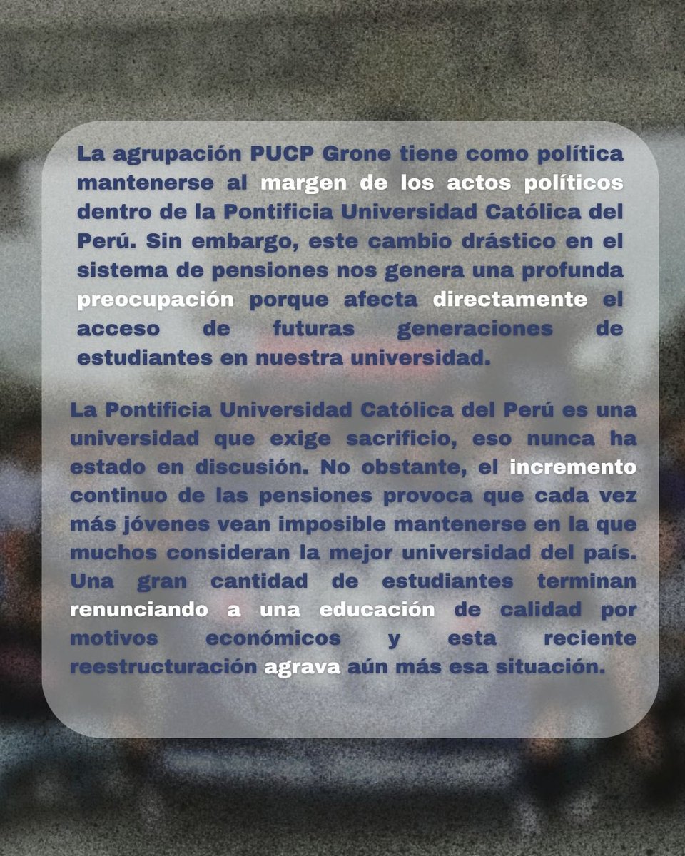 PUCP Grone tweet media