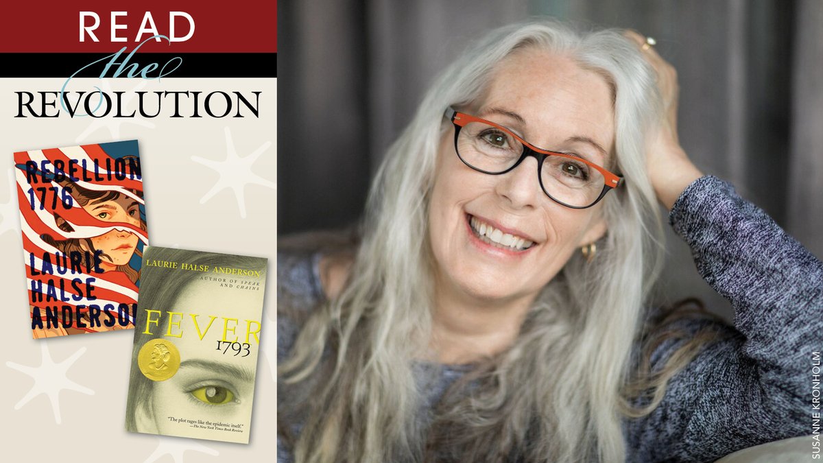 AmRevMuseum's tweet photo. Our #ReadtheRevolution Speaker Series continues May 14 with @halseanderson!
Join us for a talk about her process to research and write historical fiction for generations of young readers, including Rebellion 1776 and the bestselling Fever 1793.
🎟️: https://t.co/e3qUZh6enU https://t.co/Avq7jsAma1