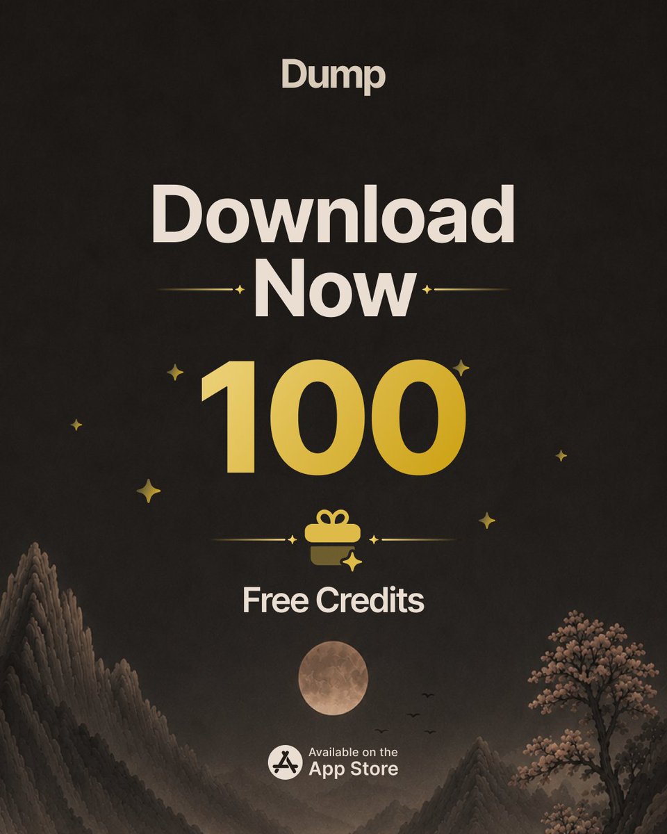 rohildev's tweet photo. So this is happening.
Dump Memory is on the App Store as of today.

Before talking about the launch, I just want to thank everyone who was part of the beta. You stayed through the bugs, half-baked features, and the endless TestFlight updates 😅

That support meant everything. Seriously, thank you.

For those who don’t know about Dump, please check out the Video and App Store link below.

Retweet this post and I’ll give you 100 extra credits, enough to save around 50 more memories.