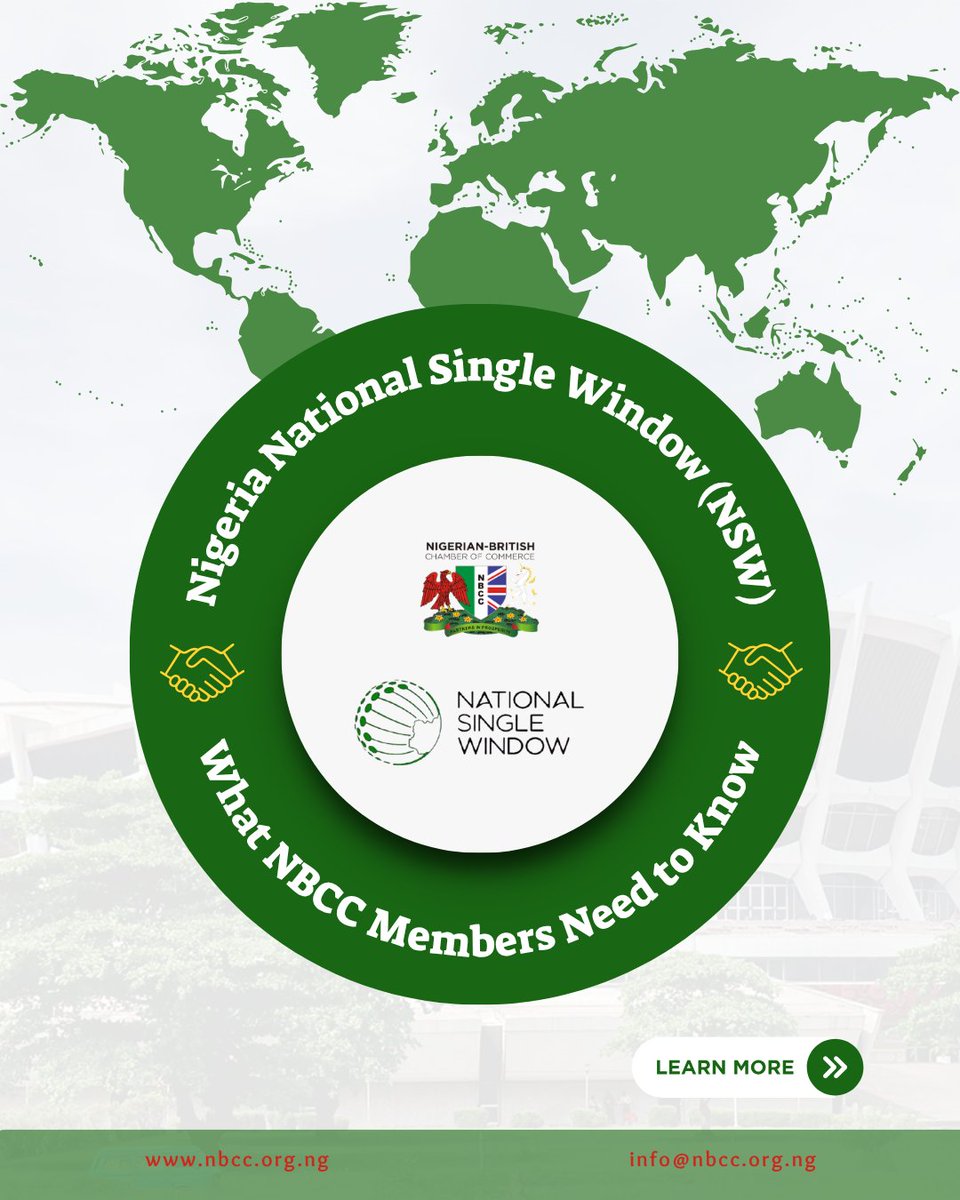 nbccng's tweet photo. What if clearing goods in Nigeria no longer meant endless paperwork, delays, and duplicated processes?

That’s the goal of the @NSW_Nigeria (NSW) project.

This initiative is set to transform Nigeria’s trade ecosystem through one unified digital platform that connects government agencies, importers, exporters, ports, and other trade stakeholders.

👉 Why does this matter? Learn more in the comments 🏃‍♂️🏃‍♂️🏃‍♂️

If you work in trade, logistics, import/export, policy, finance, or business strategy, this is something you should pay attention to.

#Nigeria #Trade #DigitalTransformation #Logistics #ImportExport #EconomicGrowth #NSW #Business #Investment #AfricaTrade #NationalSingleWindow