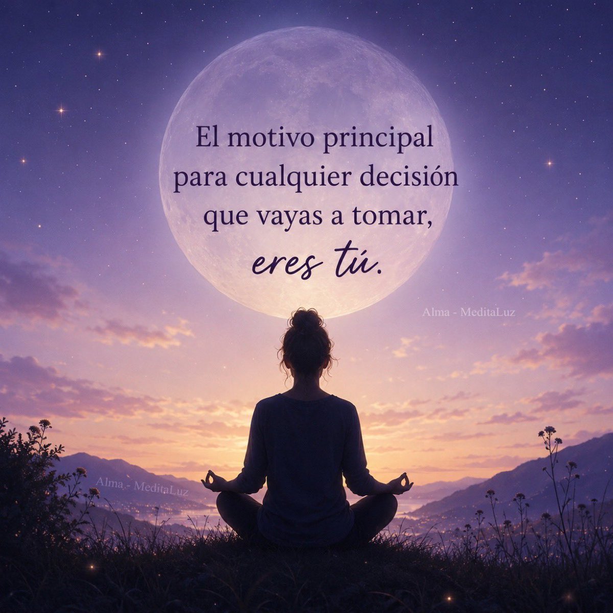 MeditaLuz_Arc's tweet photo. La razón principal de todo eres tú, para decidir, prosperar, ser feliz, lograr, construir, tener y hacer.

Empieza por y para ti, después podrás dar y hacer para los demás. .

🌀#Afirma
Yo soy mi principal motivación.
🙏🏻🕊♾🙌🏻🕊♾🙏🏻 https://t.co/GCzsKWt4rr