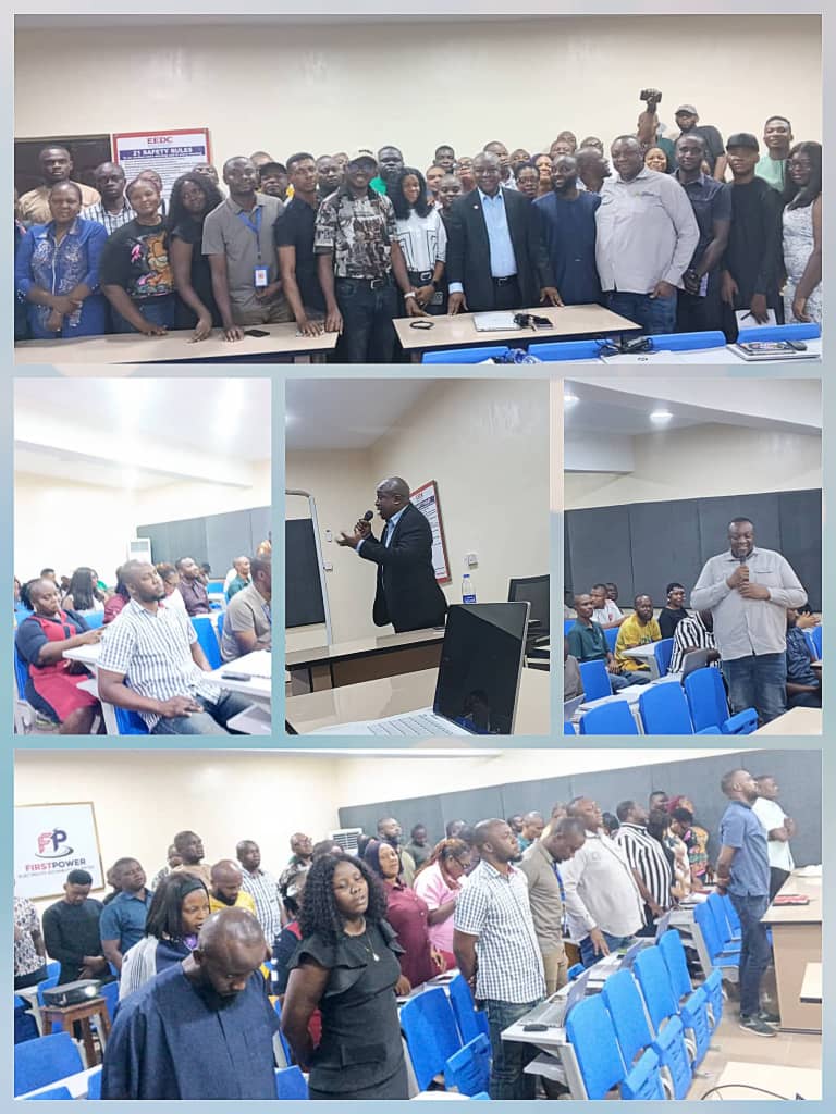 firstpowerdisco's tweet photo. DON’T SWITCH OFF YOUR PHONES WHILE SLEEPING, REMEMBER YOU’RE IN A SERVICE INDUSTRY — FIRSTPOWER MD ADVISES STAFF, PREACHES COMMITMENT, INTEGRITY

May 12, 2026

See details on our Facebook page via:
https://t.co/hpfYqBA9W6 https://t.co/6svrXHQxQV