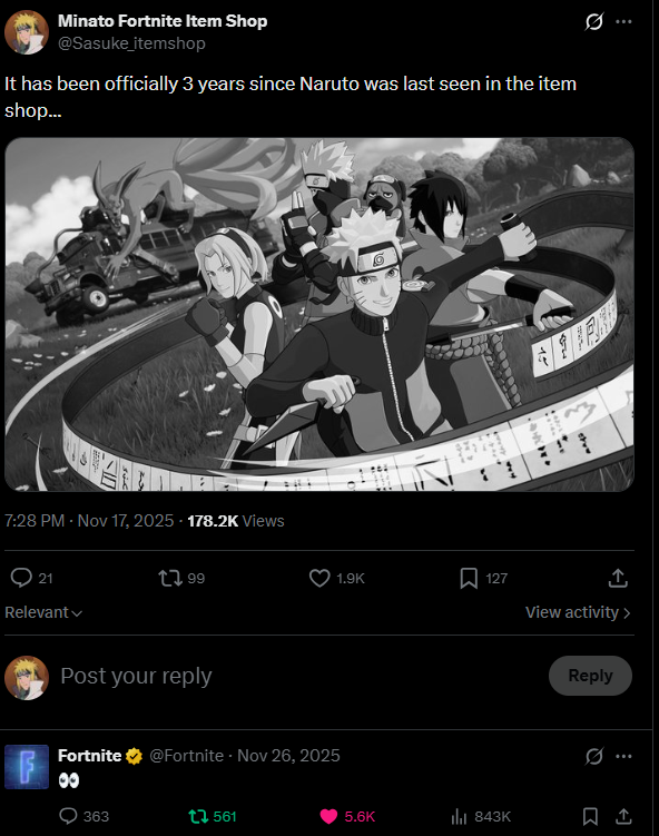 Minato Fortnite Item Shop tweet media