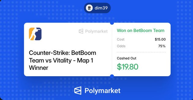 dimon_kas's tweet photo. little by little i began to recoup my losses

I just won on @Polymarket. https://t.co/zLpKt9jKCp https://t.co/UjEfhDVpT5