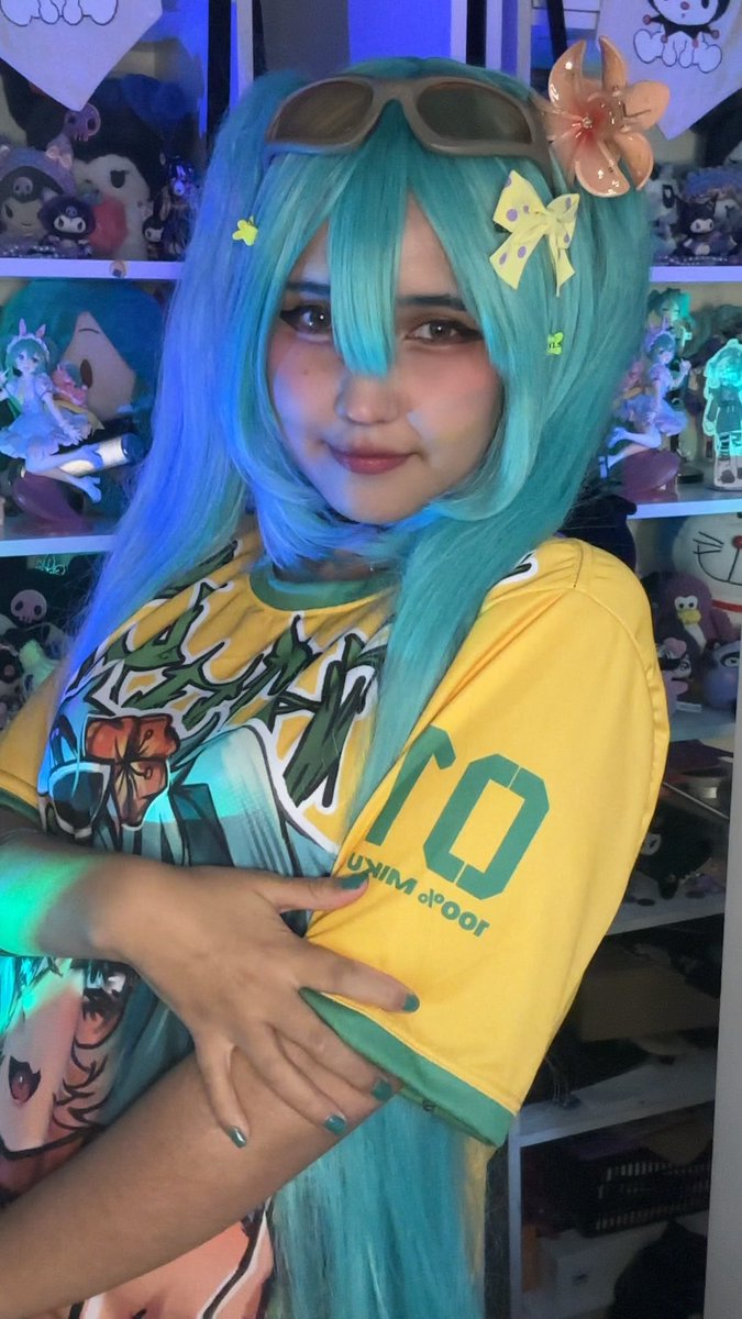 nithsy_'s tweet photo. E eu que fiz uma camiseta da Miku Br para a copa do mundo!? 💚✨ https://t.co/FRHFhiyUsM