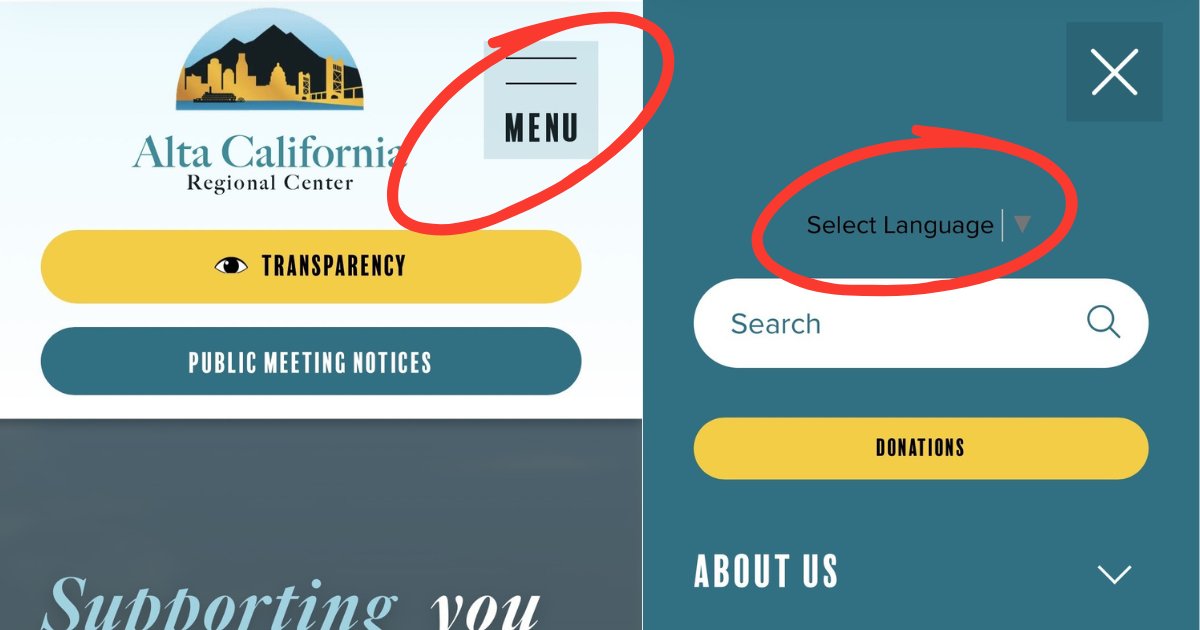 AltaCal_RC's tweet photo. Our website has a translation feature! Click the "Select Language" button on the upper left side of the screen for a computer, or by clicking "Menu" then "Select Language" on a mobile device and a menu will appear listing different languages the website can be translated to. https://t.co/HkAhSjlqUf
