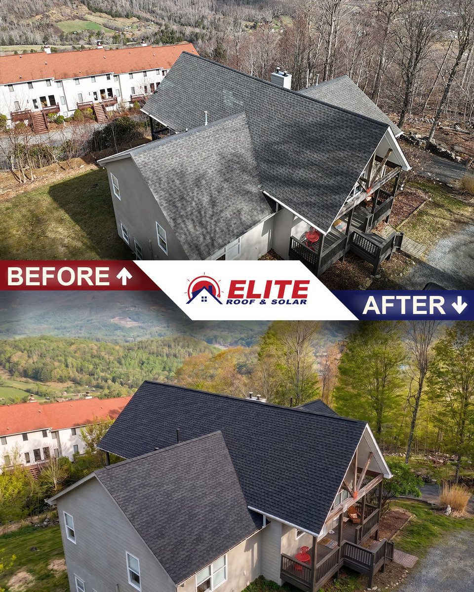 EliteSolarRoof's tweet photo. It's #TransformationTuesday and this #RoofReplacement in Hickory speaks for itself. ✨

📞 (855) 980-ROOF (7663)
🌐 https://t.co/ml5Wv9RUaI

#NC #MountainLife #RoofersNearMe #BestRoofersNearMe #RoofingCompaniesNearMe #RoofingContractorsNearMe #GAFMasterElite https://t.co/Rfh5Rx2BoN