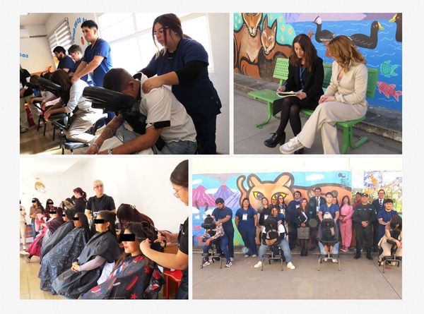DPP_OHiggins's tweet photo. Regalo para las mamás!
La Defensoría de O'Hggins junto a la escuela de estética del instituto AIEP regalaron a las madres internas en la cárcel de Rancagua una jornada de masajes y peinados por la celebración de su día. https://t.co/Ou5rqczjsm