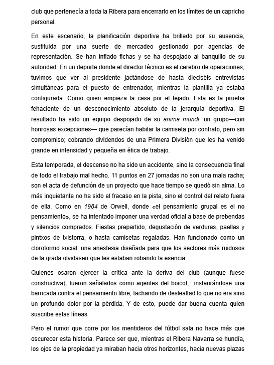 Noe_Tdl's tweet photo. Para quien prefiera leer a escuchar, os dejo por aquí mi columna para @FutsalCorner_ sobre lo que ocurre cuando un negocio devora un sentimiento, sobre el infierno y la pérdida, sobre una esencia expropiada.

Una elegía por mi Ribera Navarra 🧡 https://t.co/r7icTsbPP6