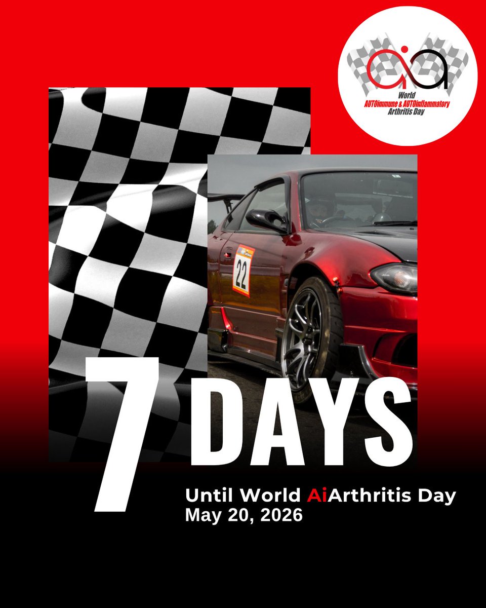 AIArthritisDay's tweet photo. One more week!

World AiArthritis Day is a global effort to make that happen.

Get involved: https://t.co/hpFaFoVGwD

#AiArthritisDay #LearnArthritis #DRIVEawareness #autoimmune #autoinflammatory https://t.co/5PzF5M83DQ