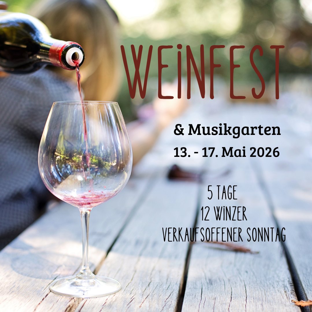 essensteele's tweet photo. In Steele es ist wieder Zeit um einen guten Wein zu genießen. 12 Winzer präsentieren ihre feinen Tropfen. Abgerundet wird das Weinfest durch ein kurzweiliges Musikprogramm. Am 17.Mai öffnen die Steeler Geschäfte zum Verkaufsoffenen Sonntag von 13 - 18 Uhr https://t.co/pPBTjICgoB https://t.co/u4YCSR3pjY