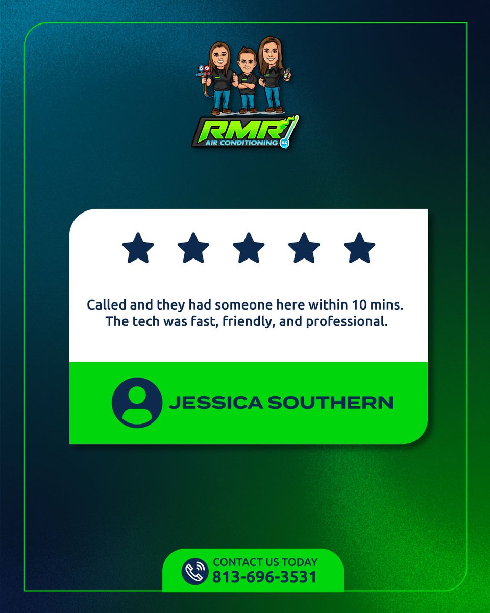 rmracllc's tweet photo. Thank you, Jessica, for choosing RMR Air Conditioning! We’re proud to provide reliable comfort you can count on. ❄️
Schedule your service today! 

📞 813-696-3531

#CustomerLove #HVACService #ACRepair #ZephyrhillsFL #FloridaHeat #TrustedService https://t.co/QHmwMgKO0B