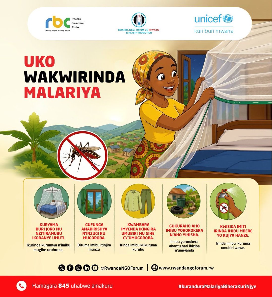 UmulisaEdith's tweet photo. Umuryango ufite amakuru ahagije uba ufite imbaraga zo kwirinda Malariya. Dukomeze kwigisha no gukangurira abandi. @RwandaHealth @unicefrw @RBCRwanda @WHORwanda #MenyaWirindeRW #RCCERw #TogetherForHealthRW #EndMalaria https://t.co/qRa47qU10l