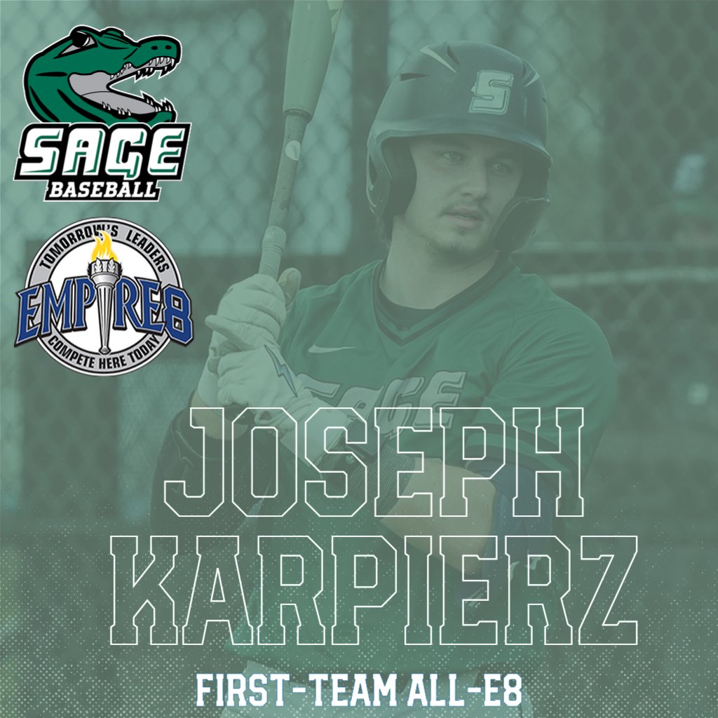SageGators's tweet photo. No. 12 #RussellSageCollege Baseball had five individuals fill six spots on the #E8 All-Conference First Team.

More on the honor: https://t.co/hpaWvrpBrc

#SageGators / #SageNation / 🐊⚾️ https://t.co/Qq090lwrbO