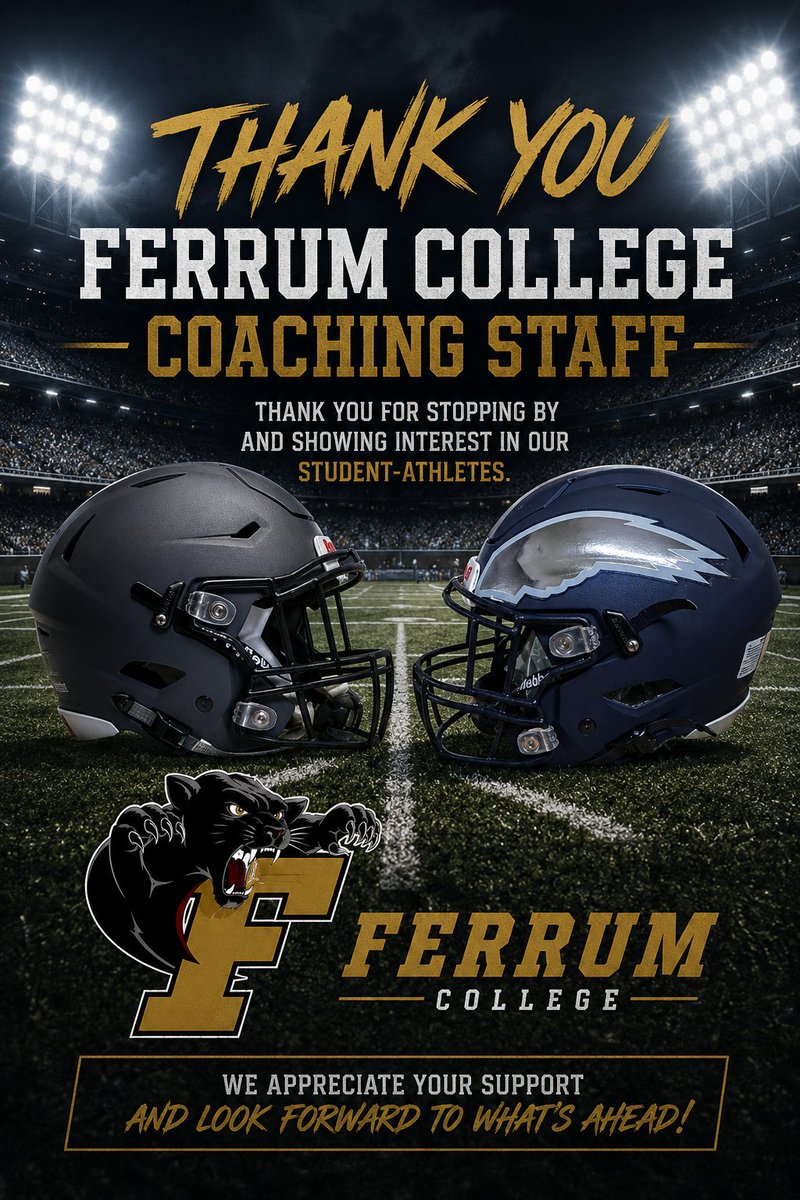 Osbourn_FB's tweet photo. Appreciate @Coach_AjHopke and @FerrumFootball for stopping by today and showing love to our Class of 2027 student-athletes! Thank you for investing time into the young men of Osbourn High School Football. #WeSetTheBAR #EaglesNation https://t.co/Uclz6tx6S6