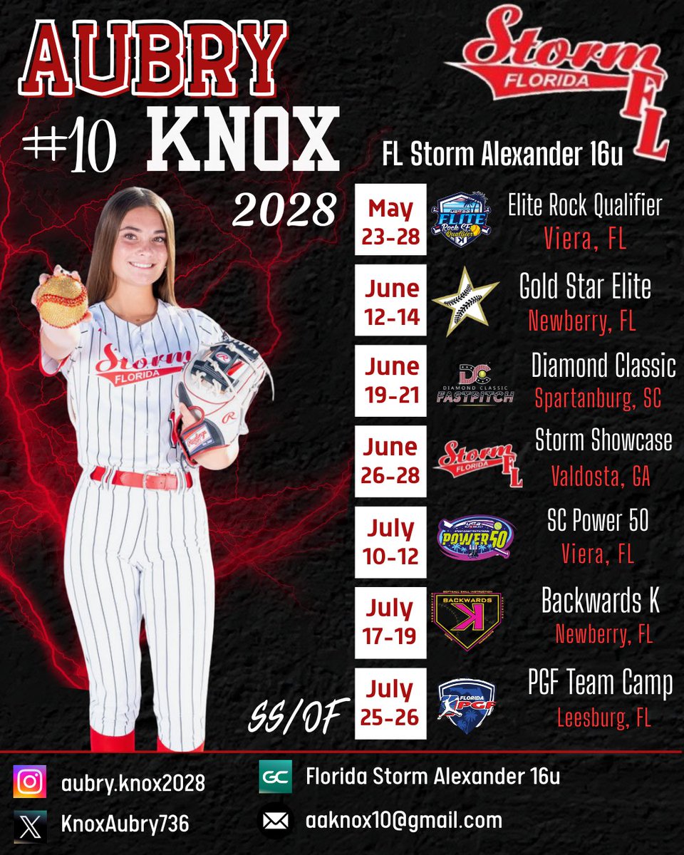 KnoxAubry736's tweet photo. Summer ball is finally here!! I’m so excited to showcase my talent this summer season. @flstorm16u https://t.co/hpIeqGbX9R