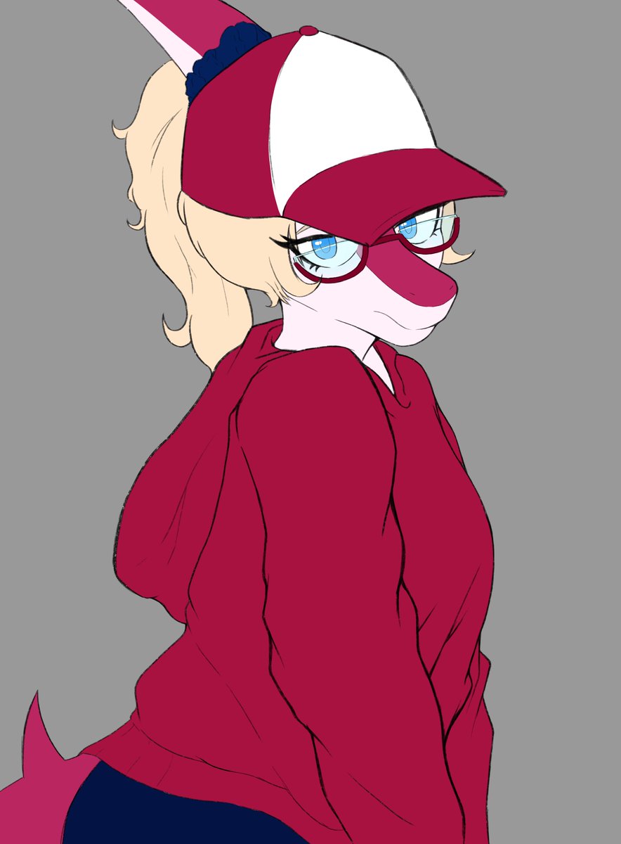 JaaayYaaay's tweet photo. I don't remember how it happened, but the guys and I cooked up a Nerd Mia. 

I just had to draw her 
#SnootGame #Iwanihugthatgator https://t.co/atM7gy2tsq