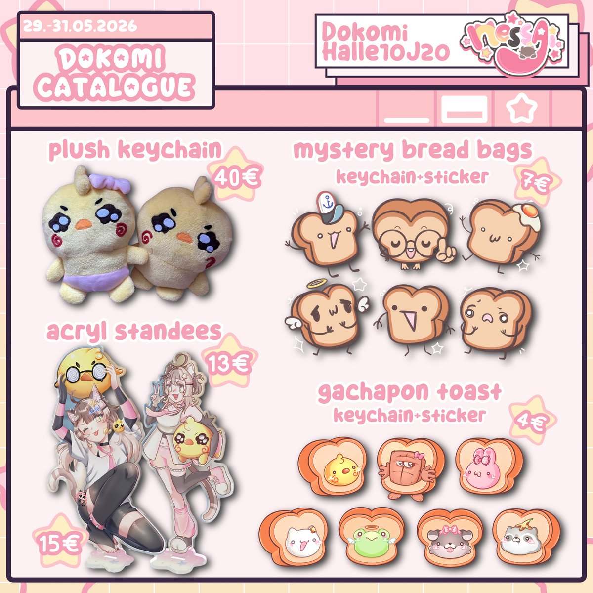 nessaihai's tweet photo. ⭐️DOKOMI CATALOGUE⭐️
──── ୨୧ ────

📍Halle 10 - J20

ICH FREU MICH EUCH ALLE ZU SEHEN!! (˶>⩊<˶)

──── ୨୧ ────
#dokomi2026 https://t.co/hkqTnhzoEP
