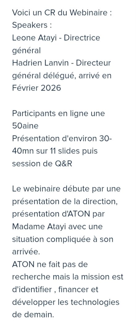 x_particulier's tweet photo. #aton #hybrigenics #altao ⭐⭐⭐
Recovery, résumé webinaire https://t.co/DQ8vFOdRzz