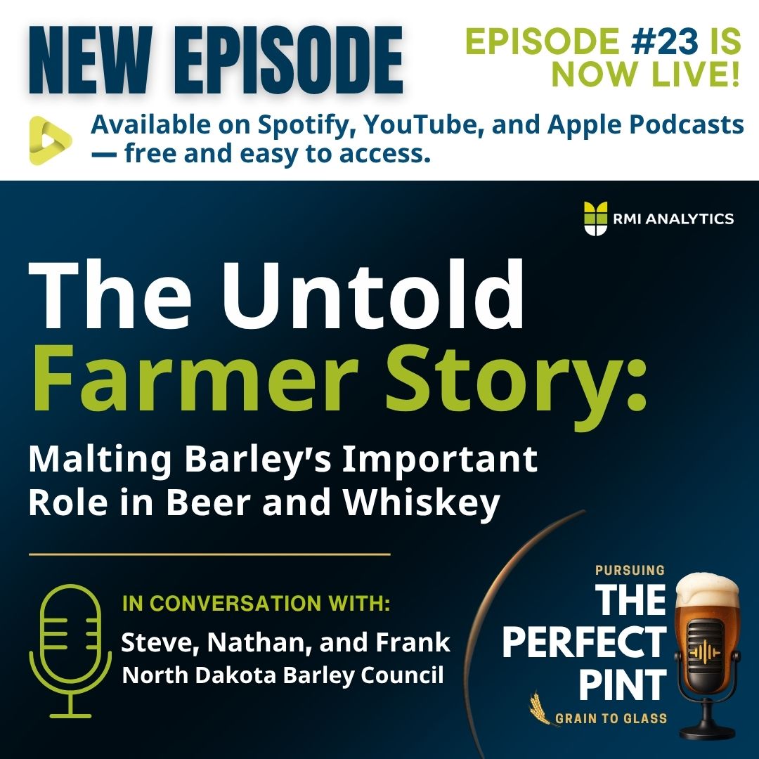 RMIAnalytics's tweet photo. Episode #23 of Pursuing the Perfect Pint is now live.
This week, North Dakota Barley Council growers Steve, Nathan, and Frank join the conversation to discuss the untold farmer story behind beer and whiskey production.

🎧 Listen now on Spotify, YouTube &amp; Apple Podcasts. https://t.co/z3kr02zCc5