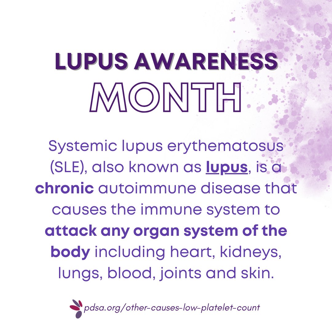 PDSA_ITP's tweet photo. Lupus Awareness Month is a reminder that many in our ITP community carry more than one diagnosis. Whether lupus came first or presented at a later date, we see the challenges you navigate and the resilience you show every day. #ITP #Lupus #SLE #LupusAwarenessMonth https://t.co/UO0553Eul8