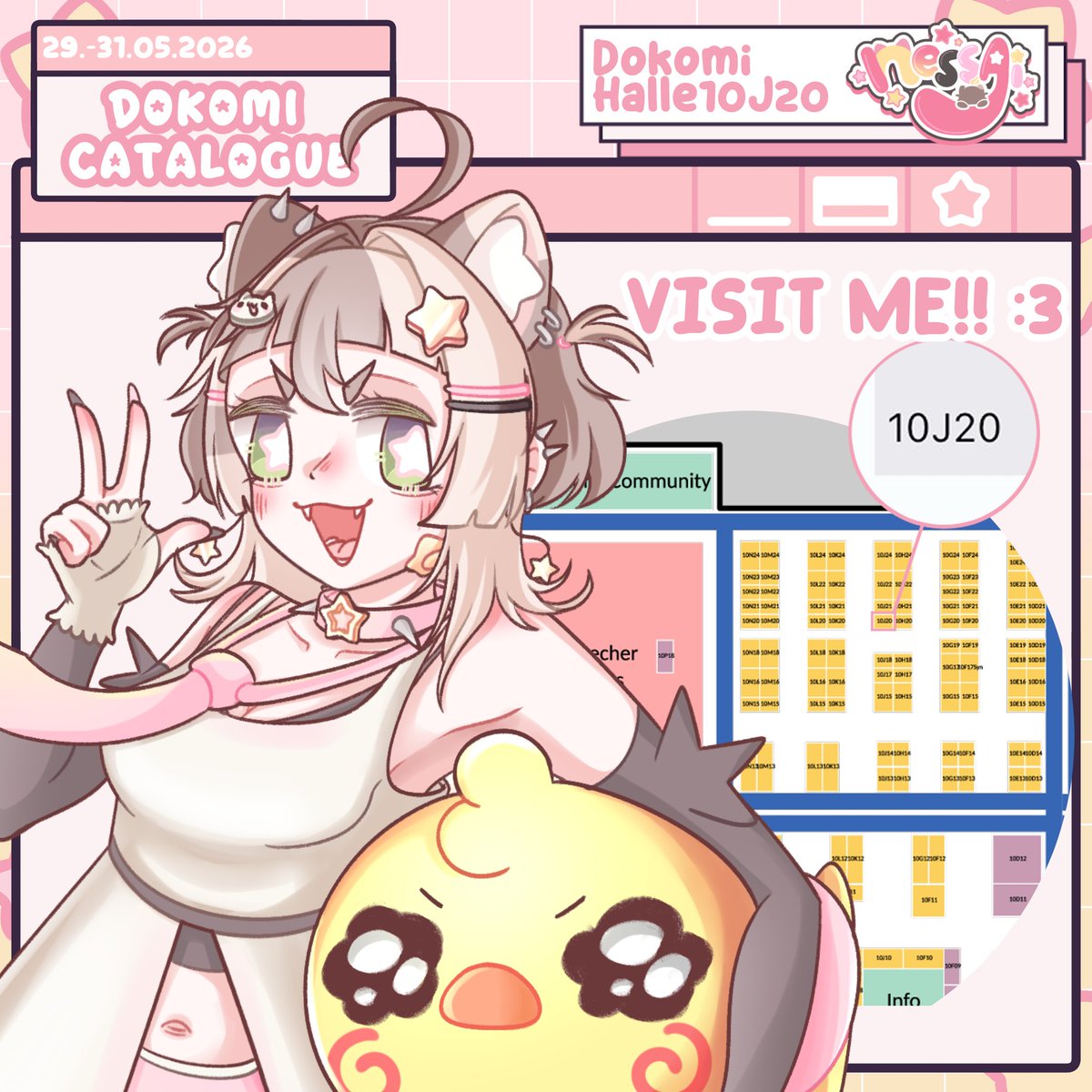 nessaihai's tweet photo. ⭐️DOKOMI CATALOGUE⭐️
──── ୨୧ ────

📍Halle 10 - J20

ICH FREU MICH EUCH ALLE ZU SEHEN!! (˶>⩊<˶)

──── ୨୧ ────
#dokomi2026 https://t.co/hkqTnhzoEP