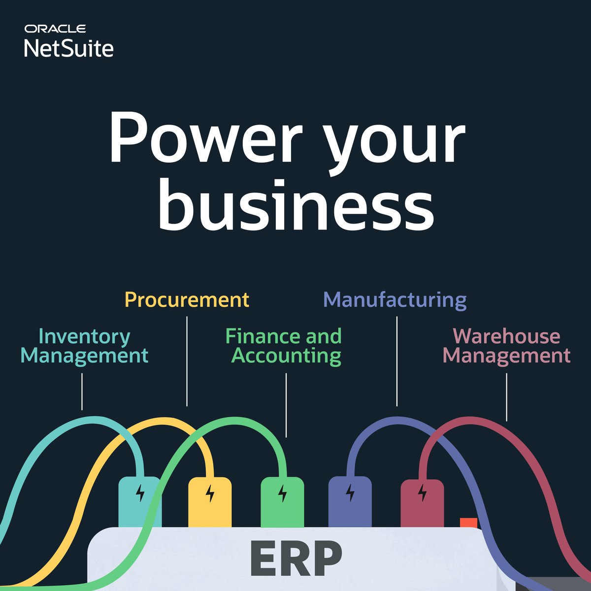 NetSuite's tweet photo. Plug into the possibilities of AI-powered ERP. https://t.co/jGCVKbABiV https://t.co/W6rlZLoZKD