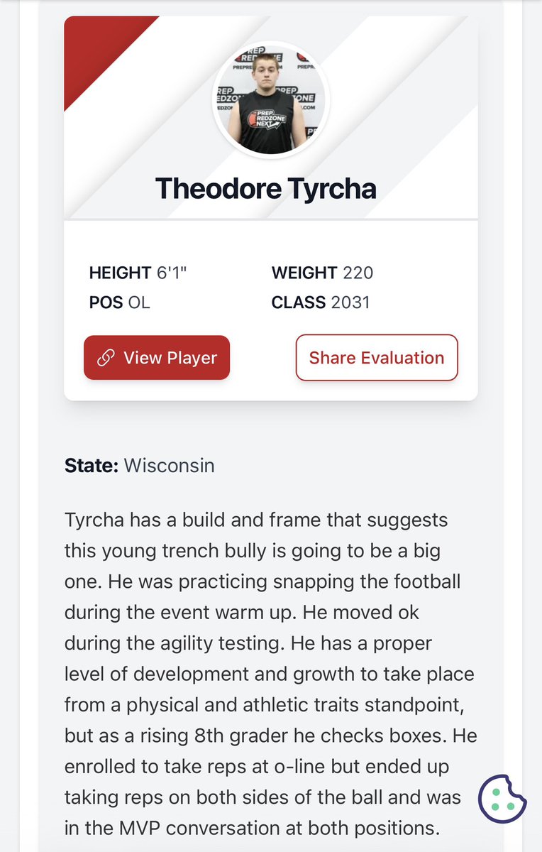 Theodore (Theo) Tyrcha, 2031 OL/DL tweet media