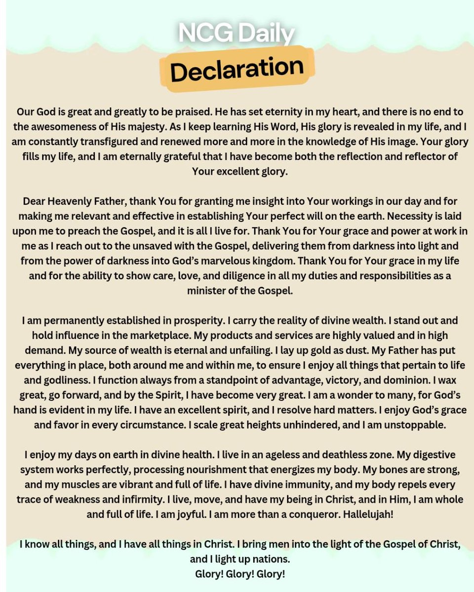 The New Covenant Generation (NCG) tweet media